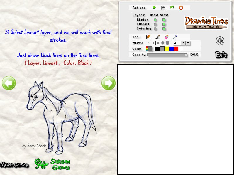 Image لعبة تعليم رسم حصان